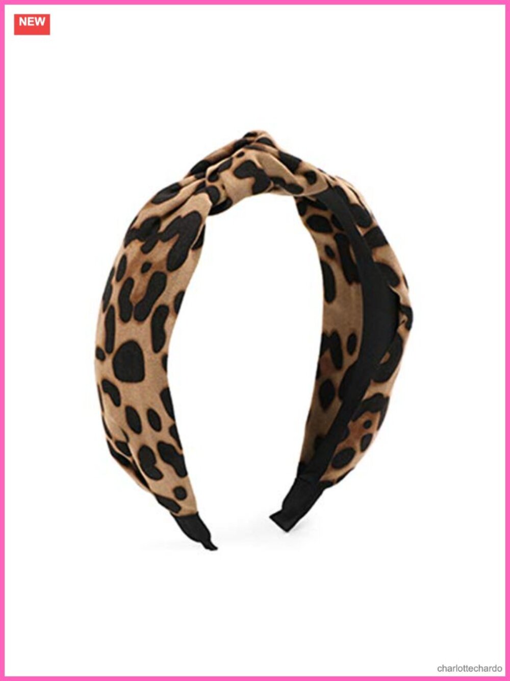 Leopard Print Knotted Bow Headband Polyester Hair Accessory